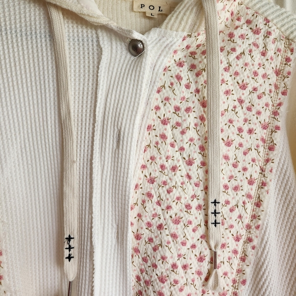 Pol Floral-Panel Cream Hooded Jacket - Picture 7 of 9